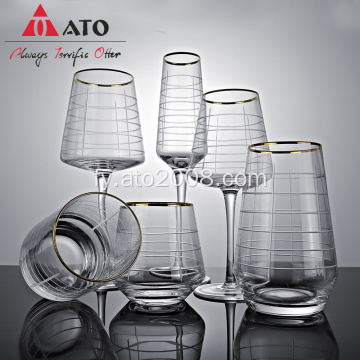 Dúdlik horizontale strepen Design Glass Wine Glass